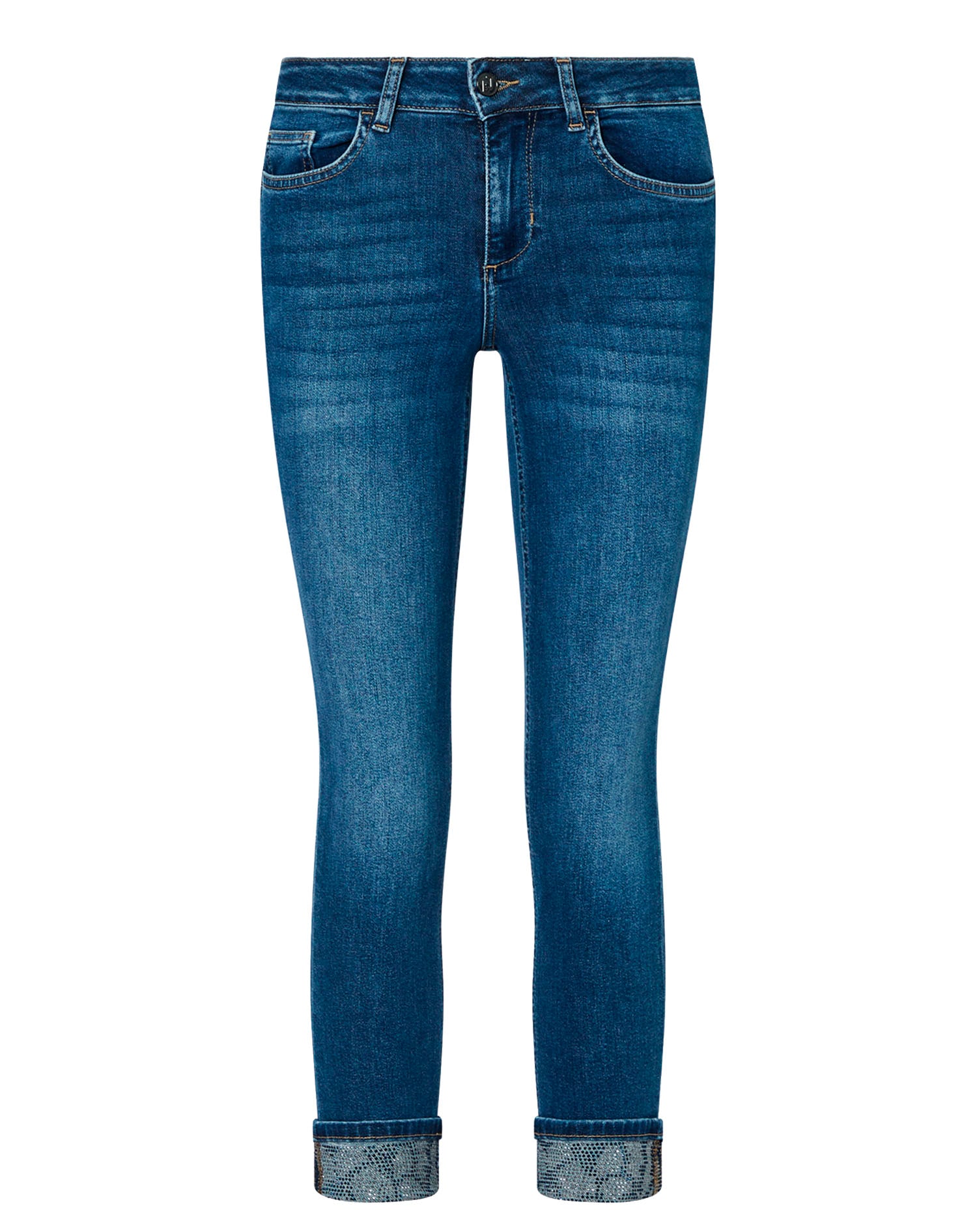 LIU JO PANTS DEN.BLUE DK.SPARKLIN