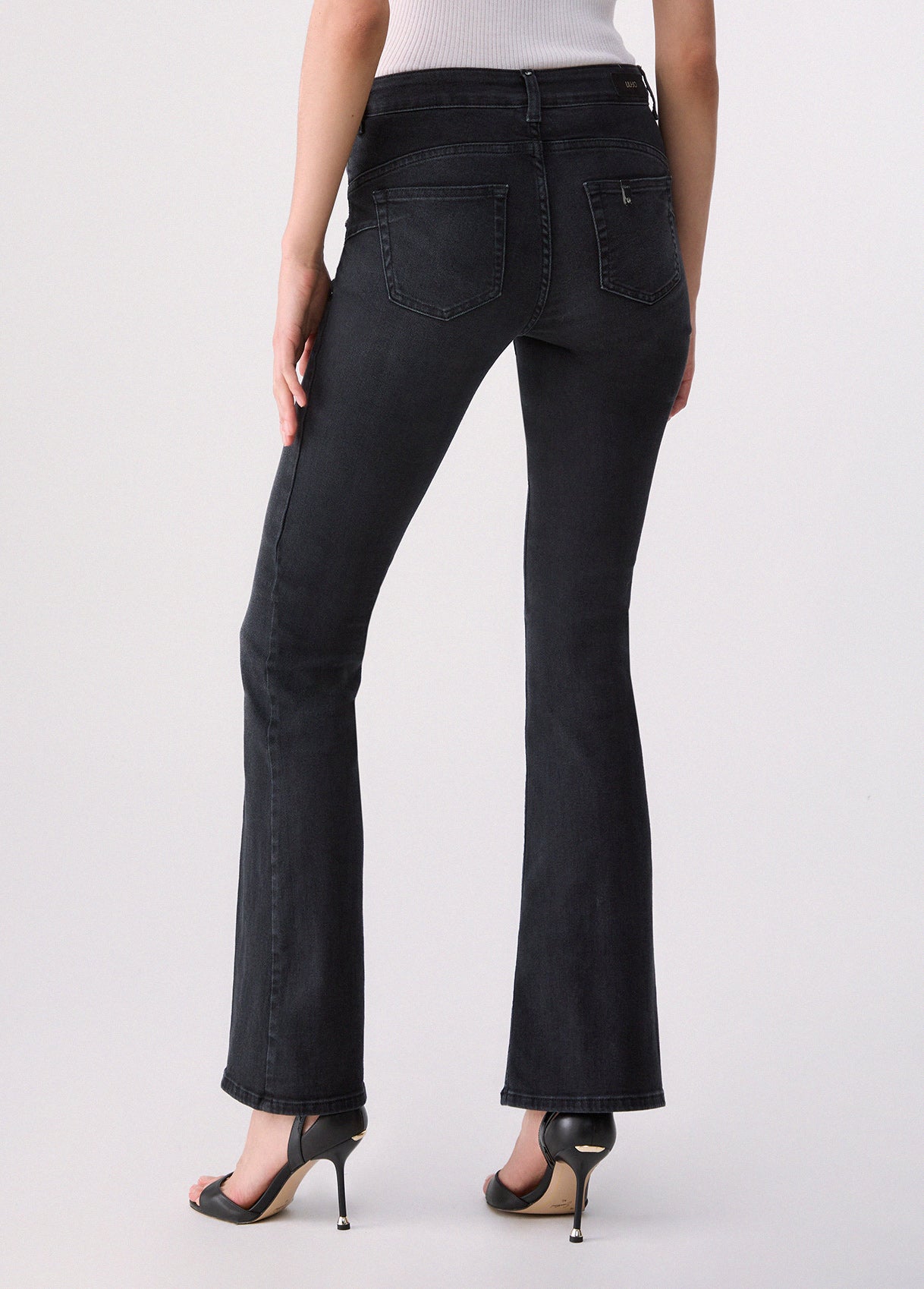 LIU JO PANTS DEN.BLACK LONG SPARK