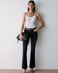 LIU JO PANTS DEN.BLACK LONG SPARK