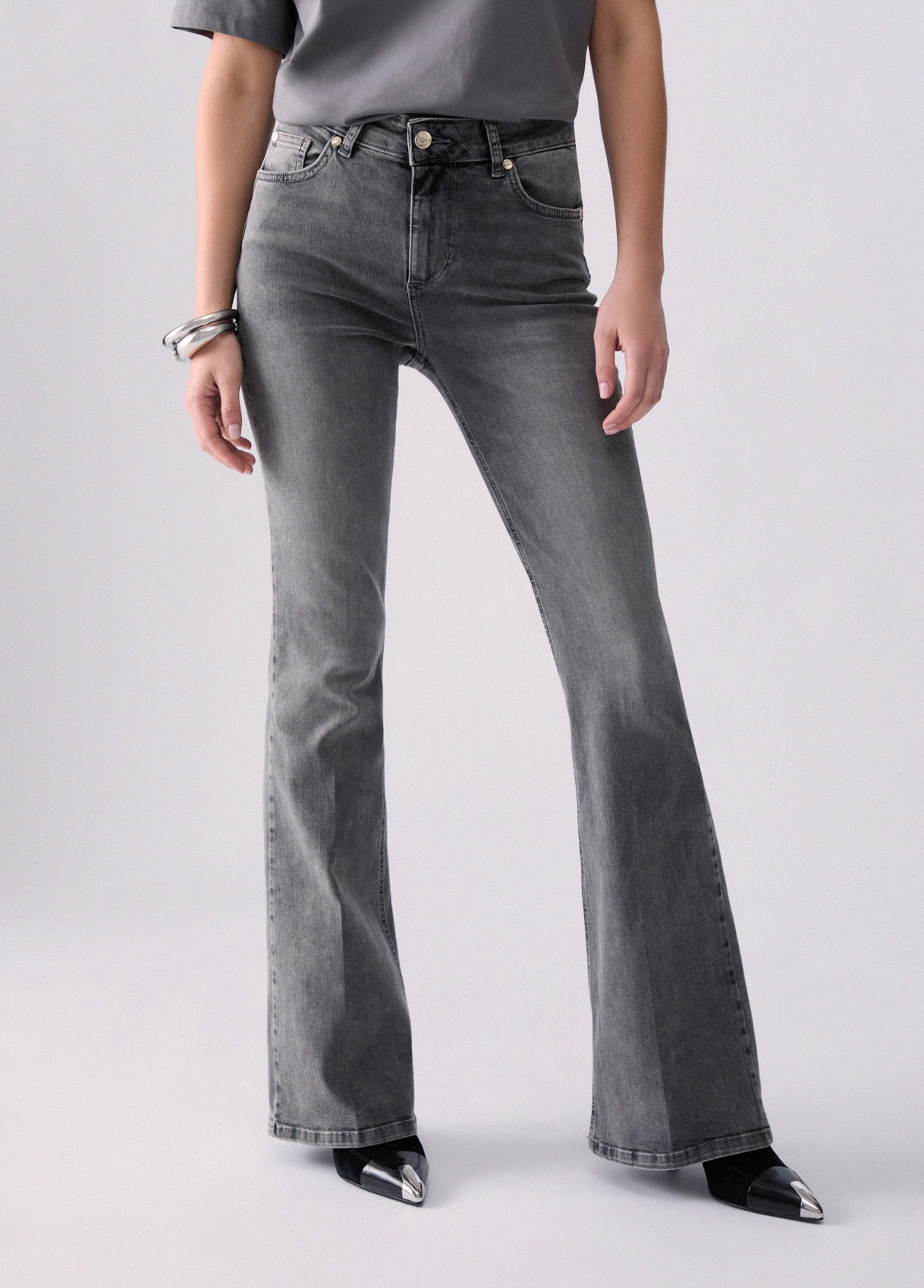 LIU JO PANTS DENIM GREY HOPE WASH