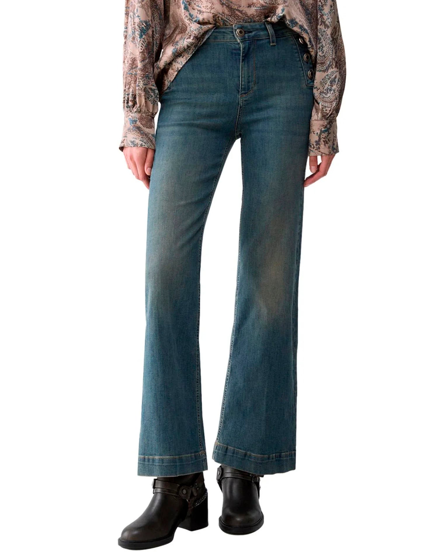 LIU JO PANTS DEN.BLUE DIRTY JOLIE