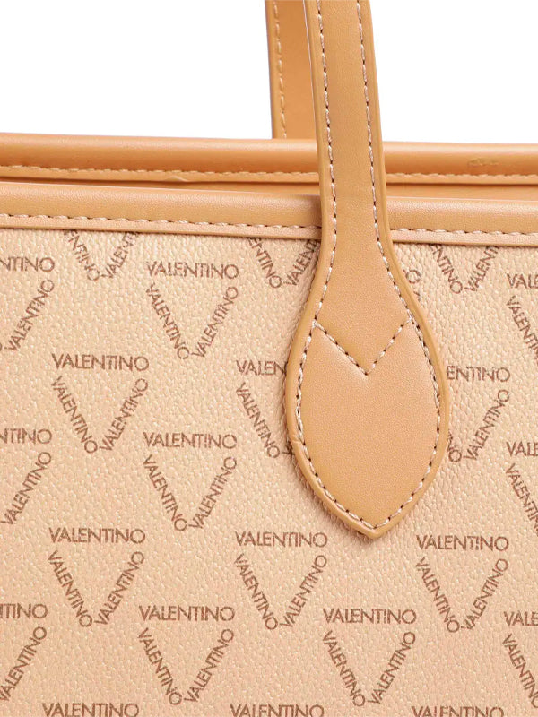 VALENTINO BAGS SHOPPING LIUTO BEIGE/MULTICOLOR