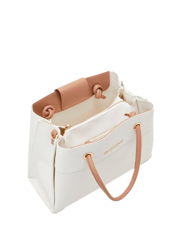 VALENTINO BAGS SHOPPING ALEXIA BLANCO/BEIGE