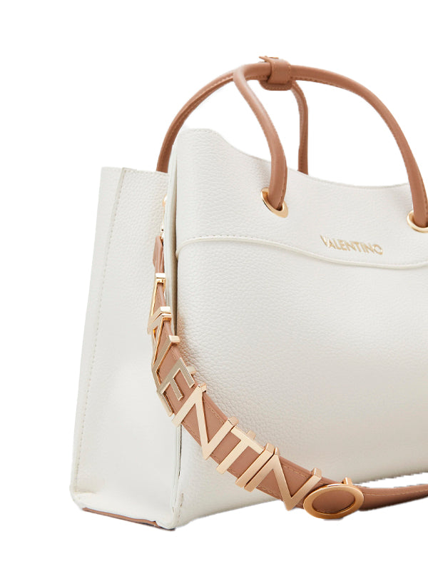 VALENTINO BAGS SHOPPING ALEXIA BLANCO/BEIGE