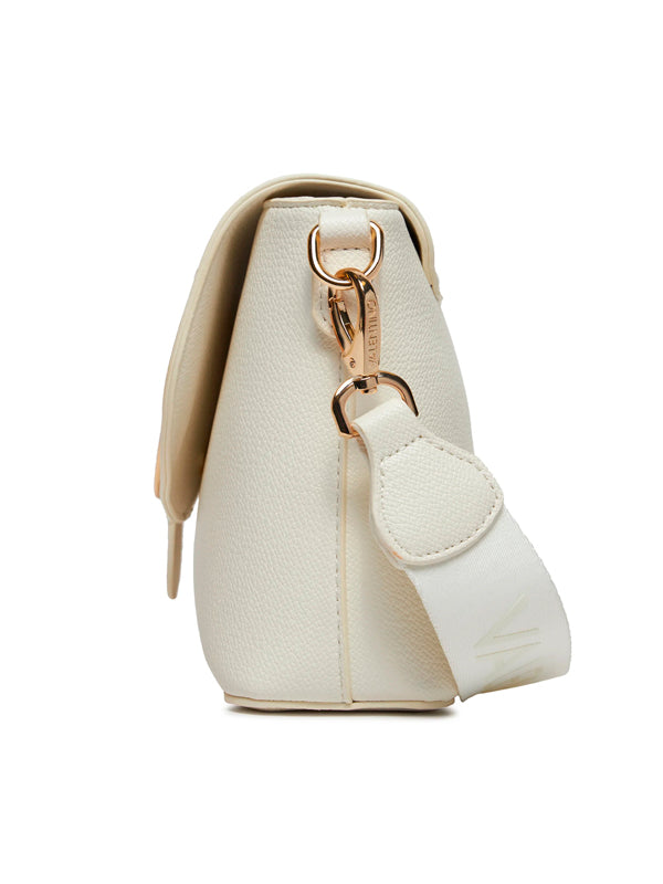 VALENTINO BAGS BANDOLERA CON SOLAPA BOWERY BLANCO