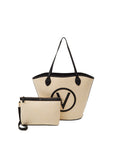 VALENTINO BAGS SHOPPER COVENT NATURAL/NEGRO