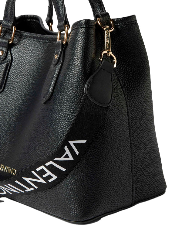 VALENTINO BAGS ASA LISA NEGRA Y BLANCA PARA BOLSO