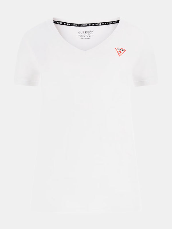 GUESS SS VN MINI TRIANGLE TEE PURE WHITE