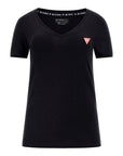 GUESS SS VN MINI TRIANGLE TEE PURE JET BLACK