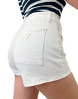 GUESS ZELIA DENIM SHORT PURE WHITE