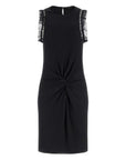 GUESS OLGA FRILL DRESS JET BLACK