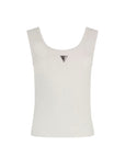 GUESS RIBBED TOP BLANCO