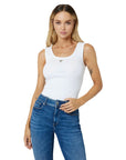 GUESS RIBBED TOP BLANCO