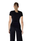 GUESS CN SS LOGO LACE TEE JET BLACK A996