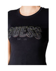 GUESS CN SS LOGO LACE TEE JET BLACK A996