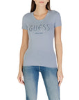 GUESS CN SS GUESS LOGO TEE NIMBUS BLUE