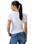 GUESS VN ELEVETED BASIC TOP PURE WHITE