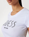 GUESS VN ELEVETED BASIC TOP PURE WHITE