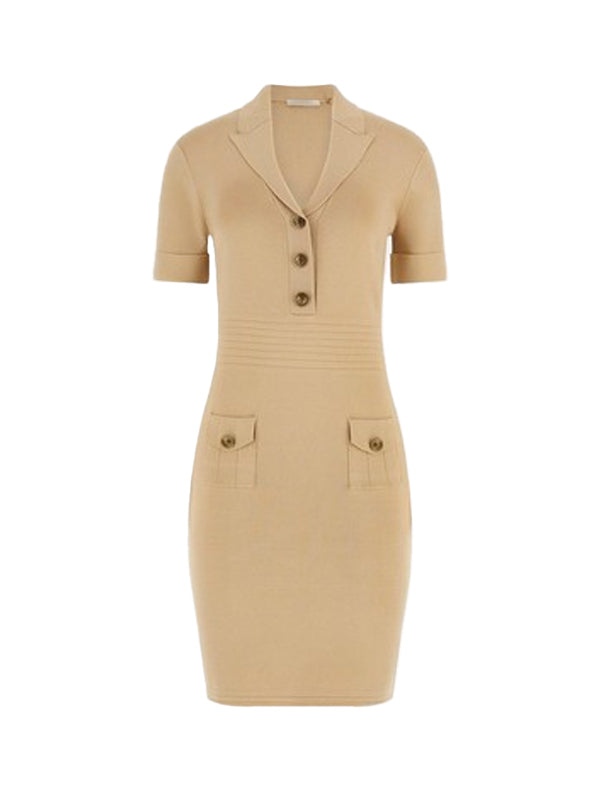 GUESS SS FELICITY SWTR DRESS FOAMY TAUPE