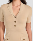 GUESS SS FELICITY SWTR DRESS FOAMY TAUPE