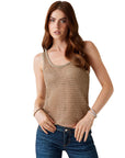 GUESS SL SN OPEN STITCH AVA TANK WET SAND MULTI