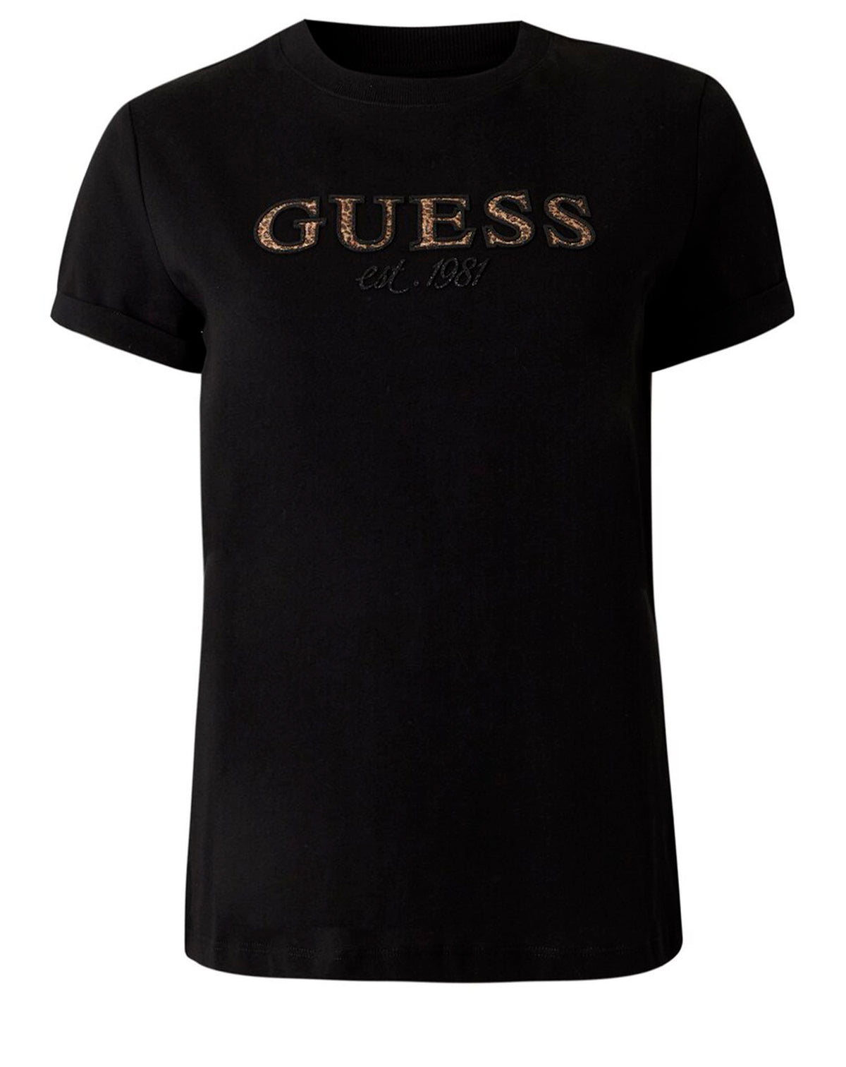 GUESS LEOPARD LUREX LOGO TEE