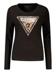 GUESS CN SAVANNA T-SHIRT LEOPARD TRIANGLE