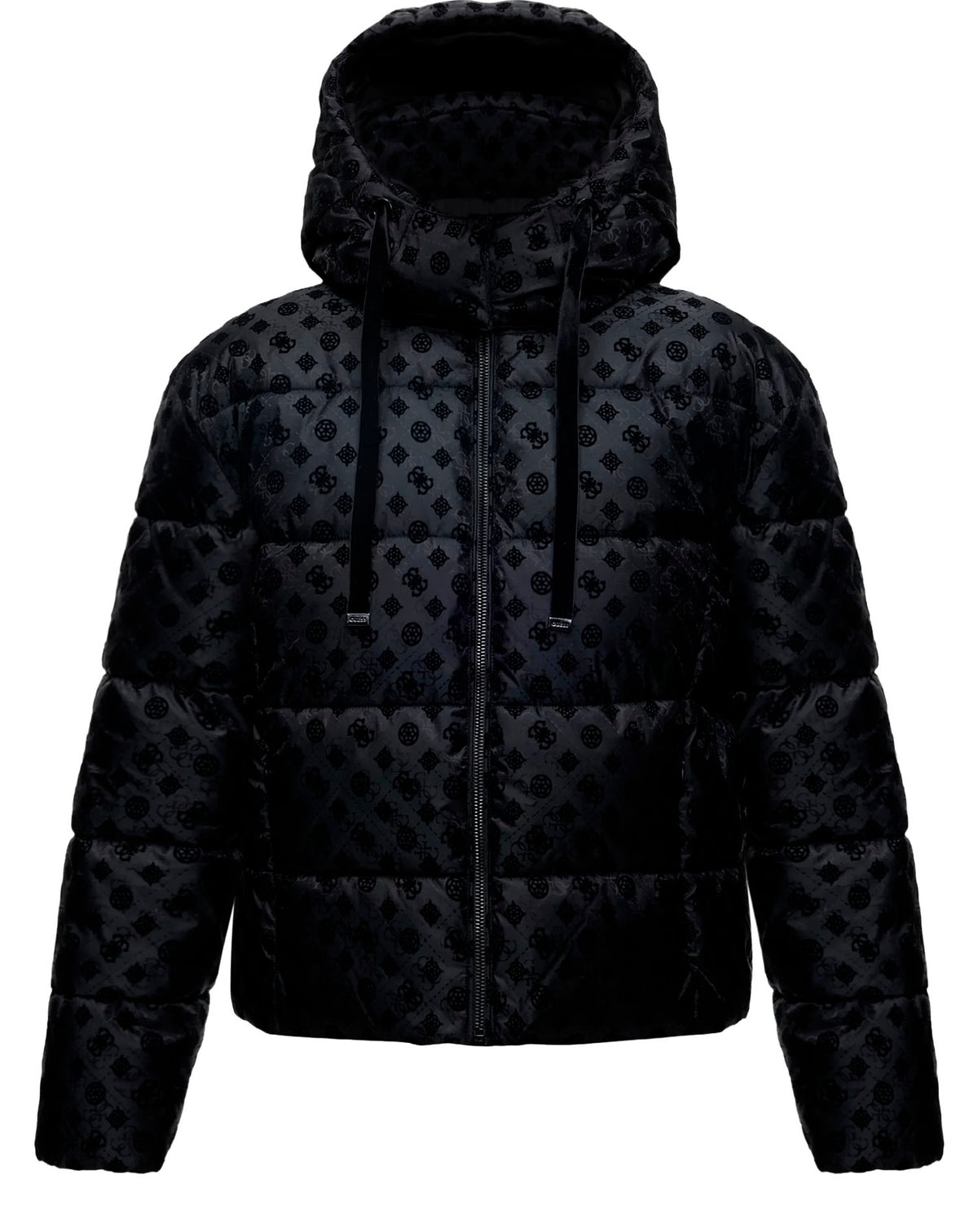 GUESS NEW DAISY CROP LOGO PUFFER