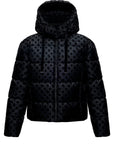 GUESS NEW DAISY CROP LOGO PUFFER
