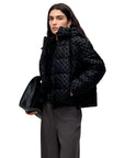 GUESS NEW DAISY CROP LOGO PUFFER