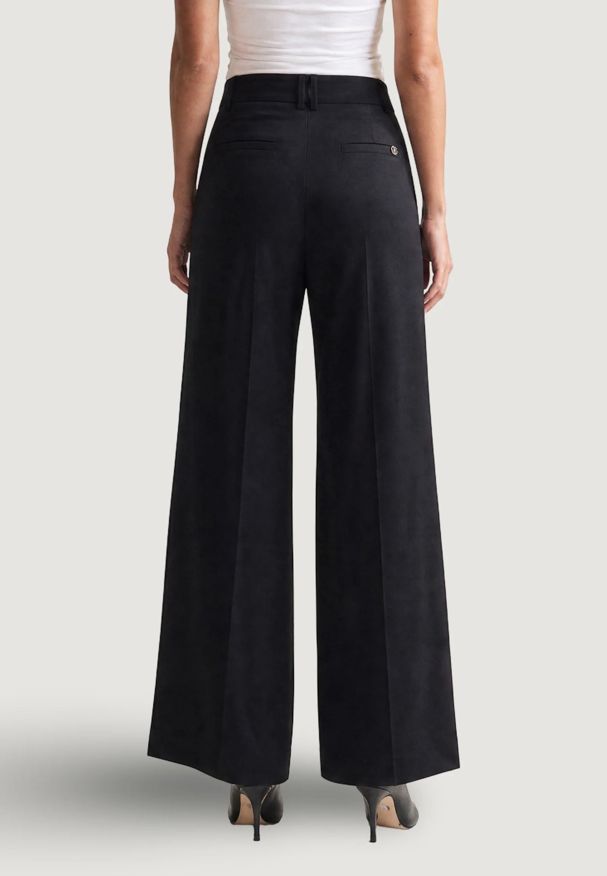 GUESS BASTIENNE WIDE LEG TROUSER JET BLACK A996
