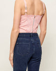 GUESS SS TECLA BUSTIER PINK WHITE STRIPE