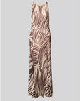 GUESS SL SERAFINA MESH LONG DRESS WILD ESCAPE PRINT