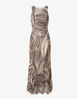 GUESS SL SERAFINA MESH LONG DRESS WILD ESCAPE PRINT