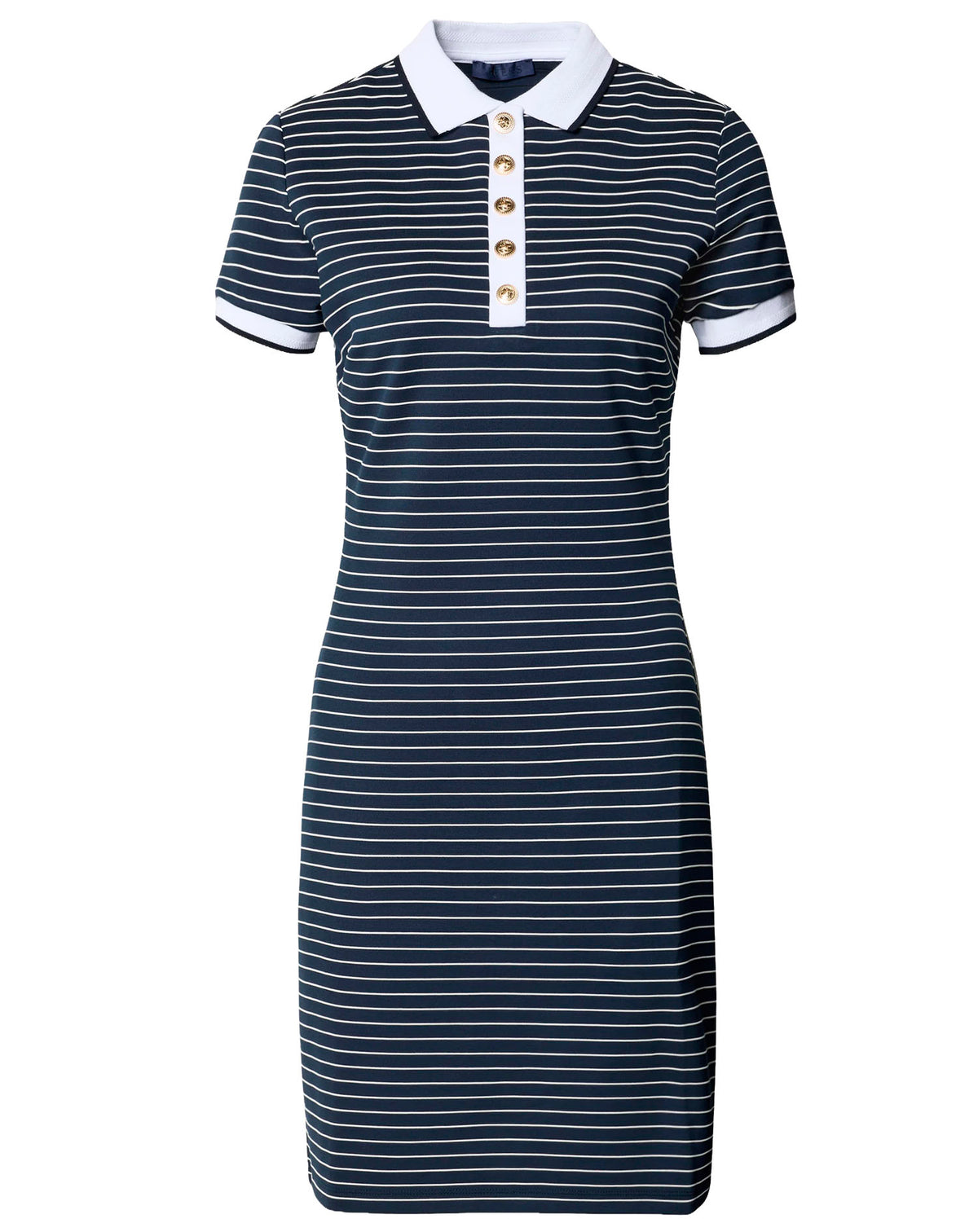 GUESS N SS POLO NK ALPHONSINE STRIPED JET BLACK A9