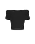 GUESS BRIGITTE OFF SHOULDER TOP JET BLACK A996