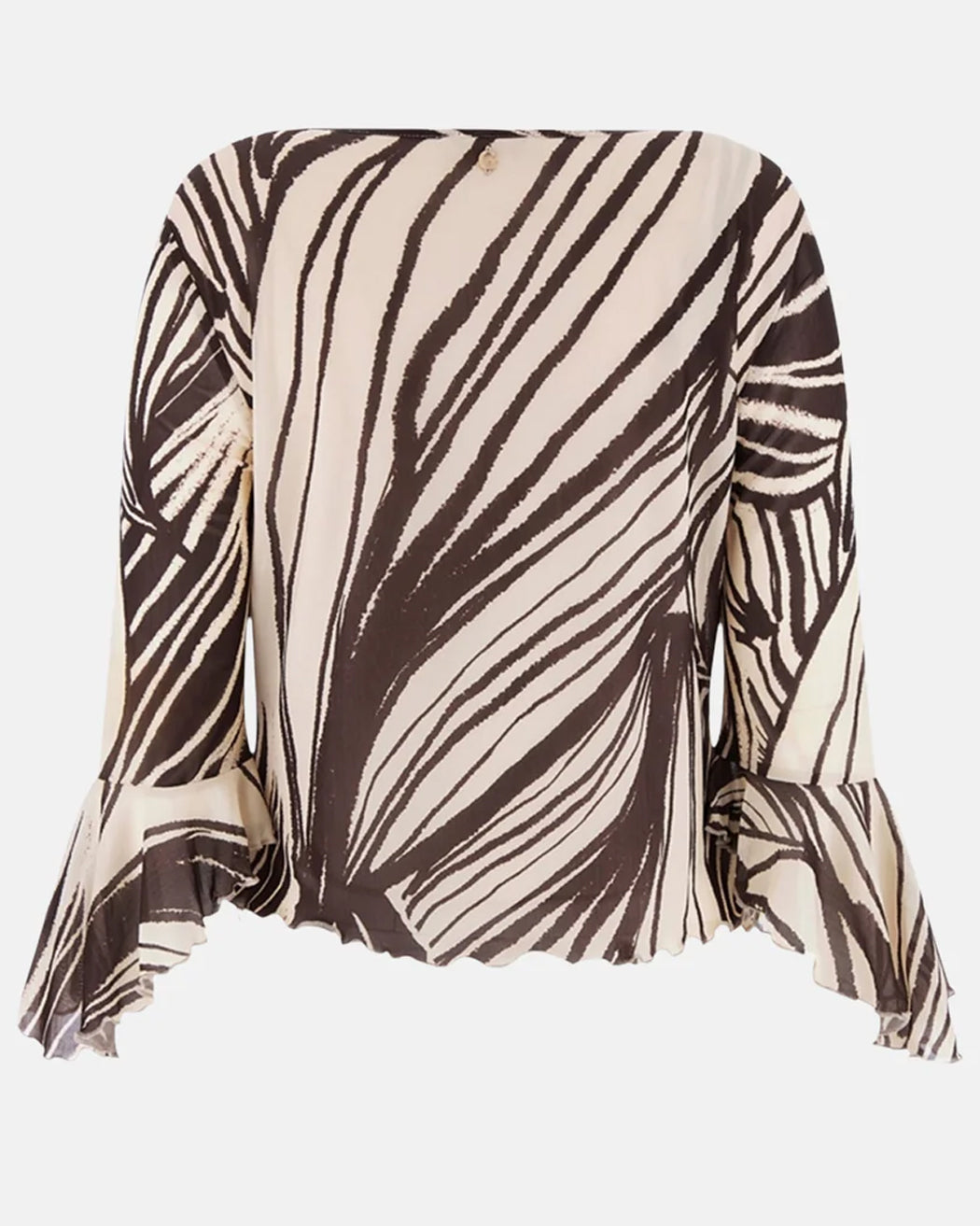 GUESS 3_4 SL SERAFINA MESH TOP WILD ESCAPE PRINT