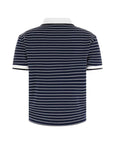 GUESS N SS POLO NK ALPHONSINE STRIPED JET BLACK A9