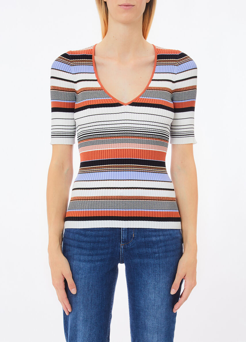LIU JO SWEATER MULTICOLOR STRIPES L