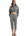 LIU JO PANTS MIC.VICHY BCO/BLU