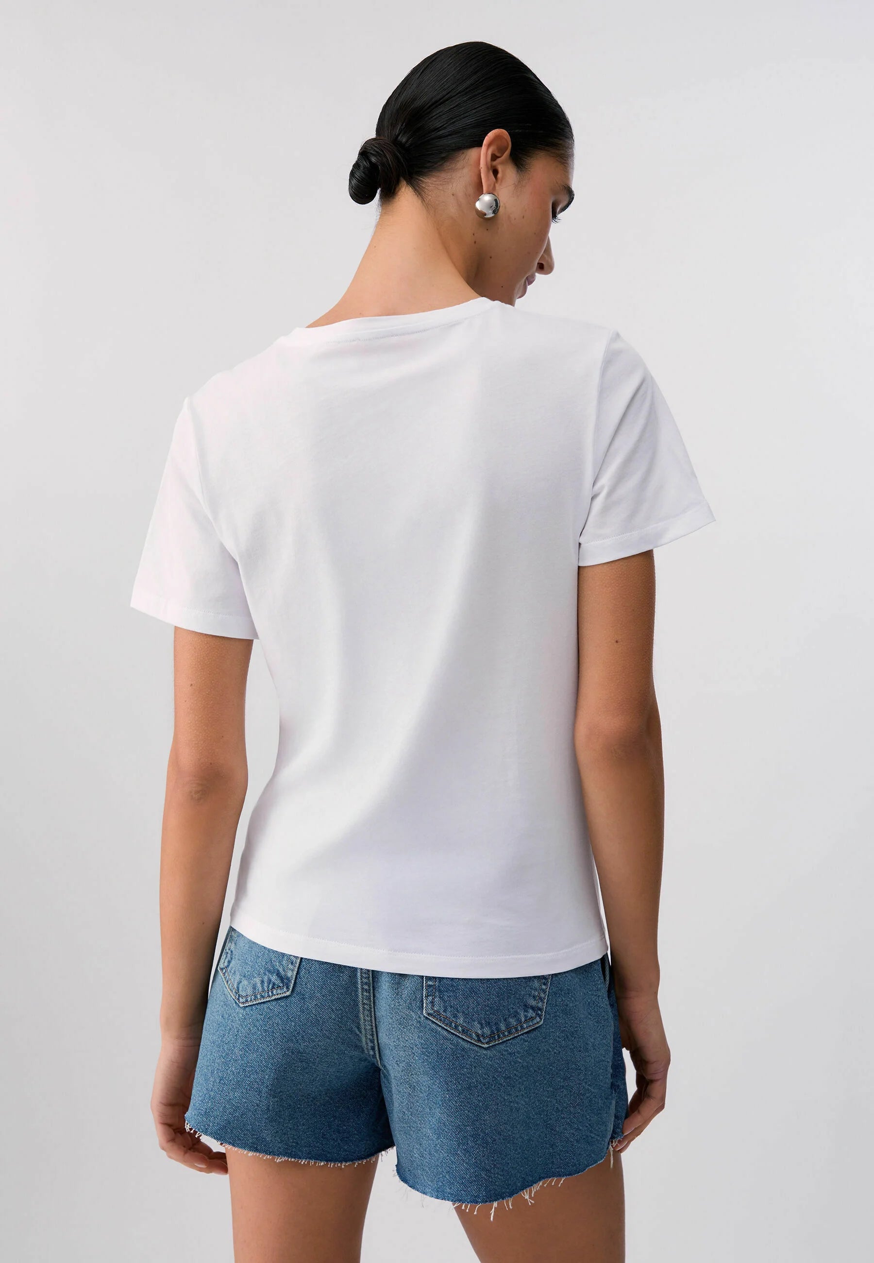 LIU JO ECS T SHIRT MODA M C BCO MILKSHAKE LJ