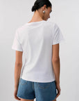 LIU JO ECS T SHIRT MODA M C BCO MILKSHAKE LJ