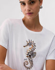 LIU JO ECS T SHIRT MODA M C BCO MILKSHAKE LJ