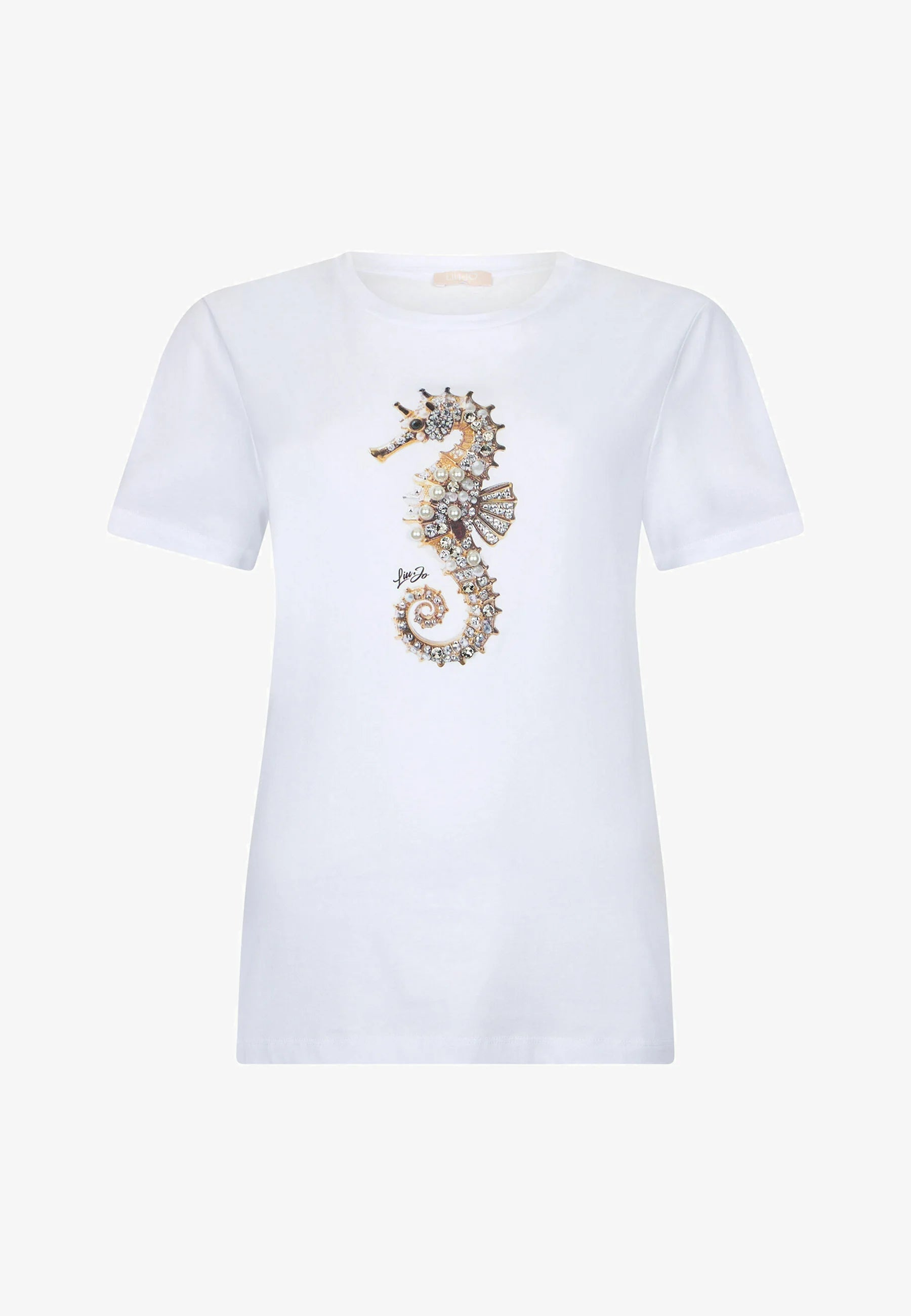 LIU JO ECS T SHIRT MODA M C BCO MILKSHAKE LJ