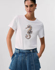 LIU JO ECS T SHIRT MODA M C BCO MILKSHAKE LJ
