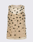 LIUJO TOP JERSEY DK.OLIVE EMBROIDERIE