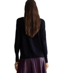 LIU JO SWEATER CON CUELLO EN V NEGRO