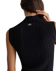 LIU JO TOP CUELLO ALTO CON DETALLE TRENZADO NEGRO