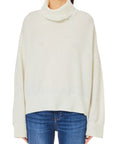 LIU JO JERSEY OVERSIZE LANA CUELLO VUELTO BLANCO