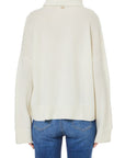 LIU JO JERSEY OVERSIZE LANA CUELLO VUELTO BLANCO